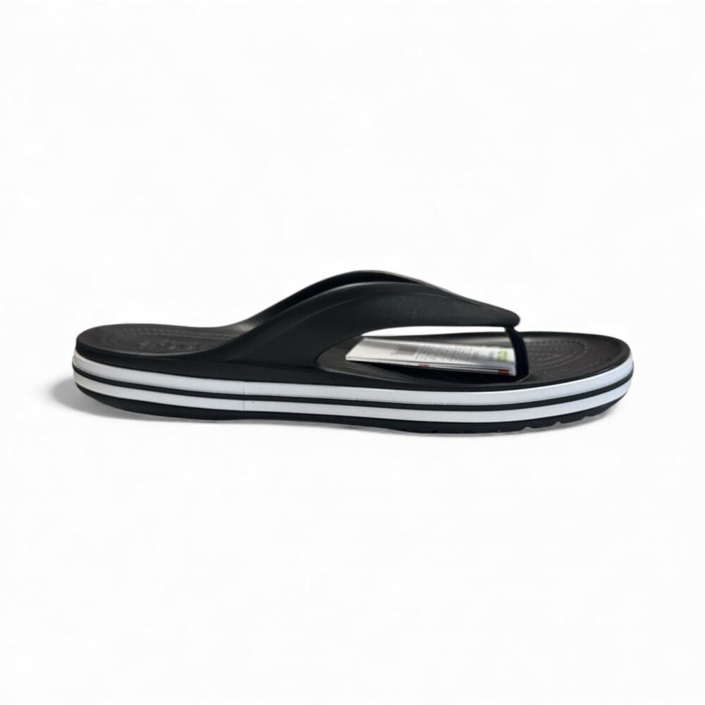 Crocs Flip Flops Men Sandals Black-White Water Friendly Lightweight SZ/ M-8 W-10 - Picture 6 of 10